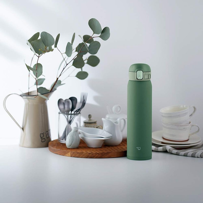 Zojirushi SM-WA60-GD Water Bottle, One-Touch Stainless Steel Mug, Seamless, 20.3