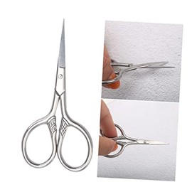 Men's Nose Hair Scissors 2-Piece Set Sharp-Pointed Nose Hair Trimmers for Home Use Professional Grooming Scissors for Men Ergonomic Design