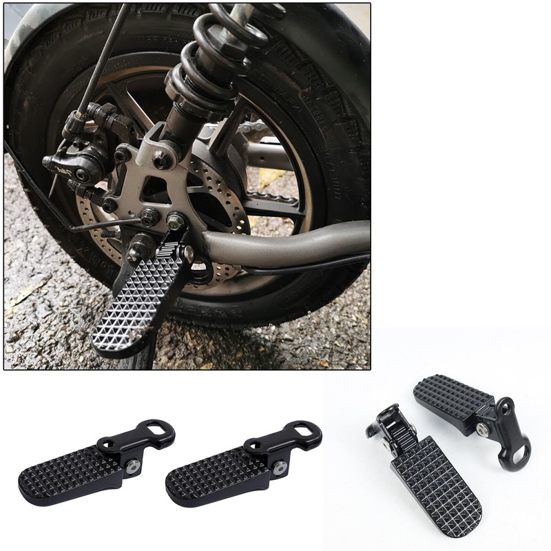Auto-plaza Aluminium Alloy Non-Slip Bicycle Foot Pegs, Universal Fit, Rear,
