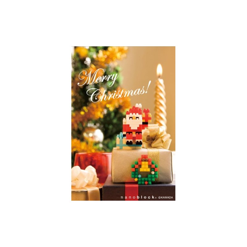 nanoblock christmas card (Santa Claus & wreath)