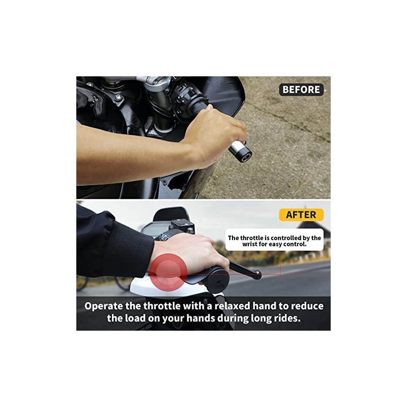 Alpha Rider 2PCS Universal 22MM Black Throttle Mounted Motorcycle Cruise