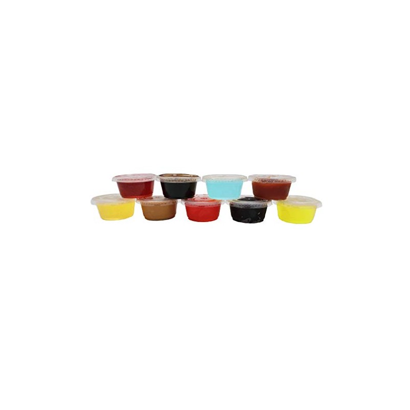 VIOVIA Tasting Cups W/LID 2 OZ - Disposable Plastic Portion
