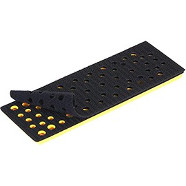 Mirka Sanding Shoe Hardness Medium + Protective Pad 70 x 198 mm Velcro for Orbital Sander Mirka DEOS DEOS383CV with 48 Suction Holes for Dust-free Sanding with Mesh Abrasives