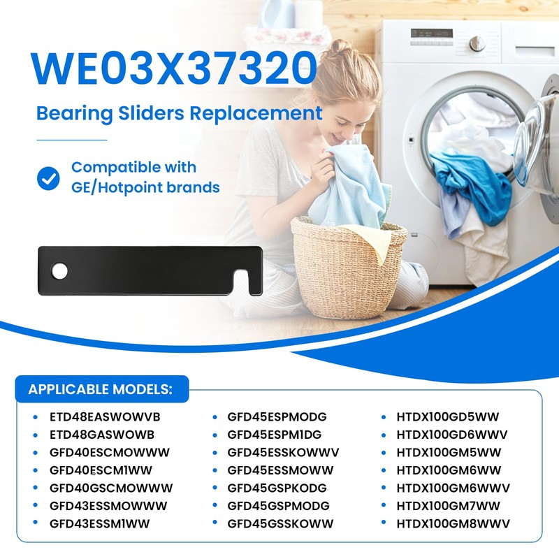 4-Pack WE03X37320 Dryer Bearing Sliders