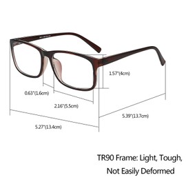 Aroncent Nerd Glasses Retro Classic Nerd Glasses Clear Lenses Pantogoggle Without Prescription Unisex 4 Colours, TR90 AC