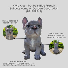 Vivid Arts - Pet Pals Blue French Bulldog Home or Garden Decoration (PP-BFRB-F)