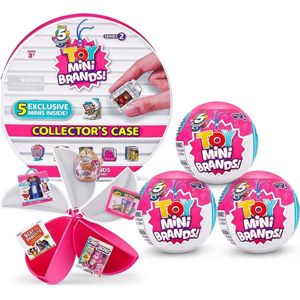 Confezione combinata di 5 Giocattoli Mini Brands Surprise Serie 2 (scatola da collezione serie 2 e 3 capsule), confezionate
