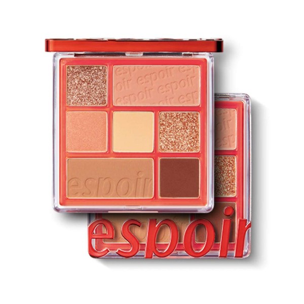 Espoir Real Eye Palette #3 Nude Mood (Soft Nude Shade Mood) | Multi-Use Long-Lasting Colors with Sparkling Glitter for Eyeshadow Base and Cheeks Makeup
