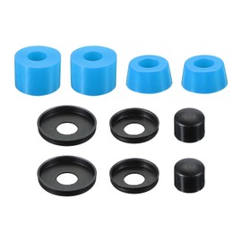 PATIKIL Skateboard Bushings, 90A PU Long-Board Truck Rebuild Kit Bushings Washers Pivot Cups for Outdoor Skateboard Parts, Blue