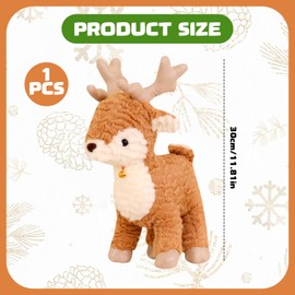 Christmas Ornaments Decorations Reindeer Christmas Tree Ornaments Deer Plush Toy Xmas Gifts Soft Cartoon Christmas Toy Christmas Party Supplies for Christmas Decor (Style A)