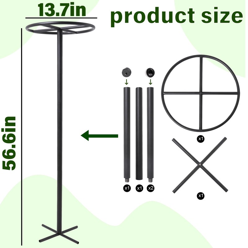 GOOOXIM 14"x14"x60" 1PCS Dragon Fruit Trellis - Durable Metal Vertical