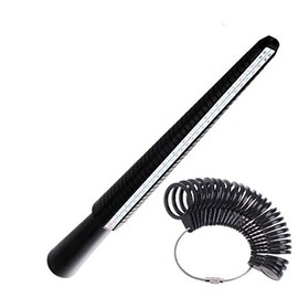 UK British Ring & Black Finger Sizer Measurer Tool Stick Gauge Size A-Z+5 27Pc