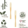 Whispering Fantasy 100pcs 9cm Wooden Fruit Forks, Disposable Wooden Forks