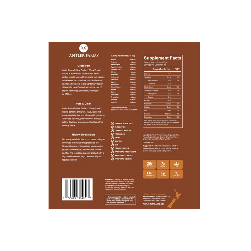 Antler Farms - 100% Grass Fed New Zealand Whey Protein