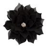 3 Inch Chiffon Dahlia Flower for Hair with Rhinestone ~