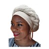 Dupsie's Women's Drawstring White Modu Hat Pre-tied Head Wrap