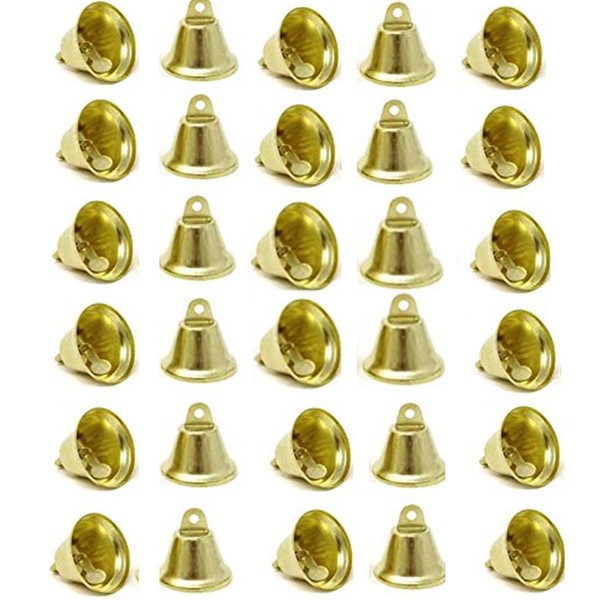 Tinwai Bell, For Christmas Crafts, Gold, Pack of 30, Diameter 0.6 inches (16 mm), Tin Bell, Christmas Tree, Decorative, Crafts, Bell, Collar, Accessories, Strap, Small Items, Birthday, Gift, Gift