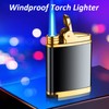 Pocket Torch Lighter, Jet Flame Butane Lighter with Flame Dial,