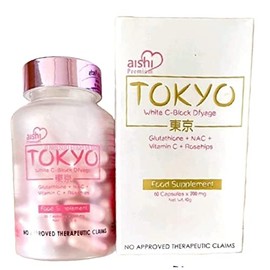 Aishi Premium Tokyo White C-Block Dyfage Glutathione, 60 Capsules