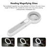 Magnifying Glass 11X Rechargeable 3 Levels Brightness Portable Handheld Magnifier