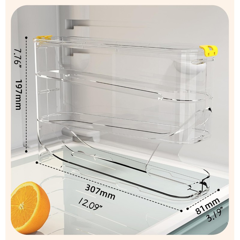 MEUPMEOP Egg Container for Refrigerator Clear Stackable Egg Holder for