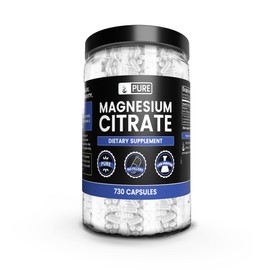 Pure Original Ingredients Magnesium Citrate (730 Capsules) No Magnesium Or Rice Fillers, Always Pure, Lab Verified
