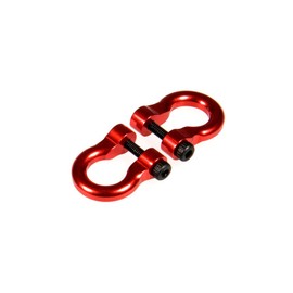 RC-FAST 4PCS 1:10 Aluminum Metal D-Ring Tow Shackle Red for 1/10 Traxxas TRX-4 RC Crawler Car