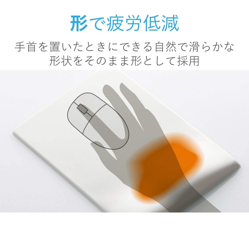 エレコム マウスパッド リストレスト FITTIO ゲル素材 Low ホワイト MP-115WH