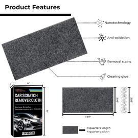 GDGZJJD 12 Pack Nano Sparkle Cloth, Ultimate Car Scratch Remover & Adhesive Remover with Latest Nanosparkle Nanotechnology, Nano Cleaning Cloth for Vehicles Car Paint Scratches Repair