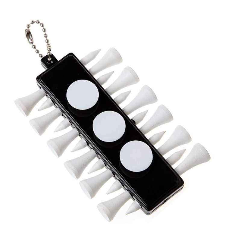 Tecno Pro Cross-Country Golf Tee Holder with 12 Tees &