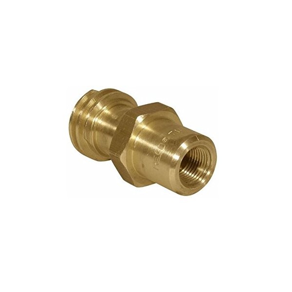 REGO 7141M Thread Valve Forklift LPG Gas Tank Replacement Connector Connection 3/8" NPT Female Inlet x 1-1/4"