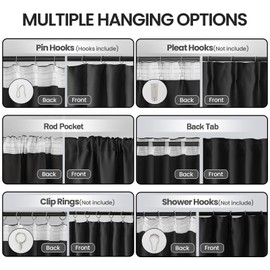 Grichril Extra Wide Blackout Curtains Soundproof, Room Divider Curtains for Ceiling Track System or Rod with Hooks, Privacy Floor to Ceiling Curtain for Wall Ceiling Mount Track, 100W x 96L, 1 Panel