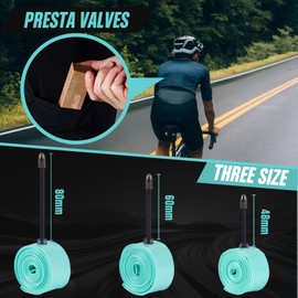 2-Pack SPINGO Inner Tube 700C x23-32C / MTB26/27.5/29inch TPU Inner Tubes with 40mm/48mm/60mm/80mm Presta Valves/Schrader Valve Lightweight