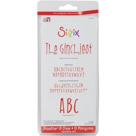 Sizzix 655198 Sizzlits Alphabet Set of 9 Dies - The Ginchiest by STU Kilgour