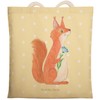 Mr. & Mrs. Panda Shopping Bag Squirrel Flower, yellow
