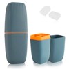 GQZ Travel Toothbrush Container Case, Portable Toothbrush Holder, High-Capacity Multifunction