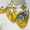 allydrew Satin Neckerchief Square Scarf 26.5 x 26.5 Inches, Lemons