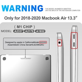 GPXIIZ Case Compatible with MacBook Air 13 Inch M1 Protective Case 2020 2019 2018 Release A2337 A2179 A1932, Ultra Thin Hard Shell Snap Case Cover 13.3 Inches, Crystal Clear