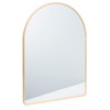 Arched Wall Hanging Acrylic Mirror with Wood Frame - Natural