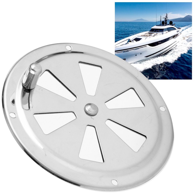 4in Air Ventilator Cover Stainless Steel Round Louvered Lid for