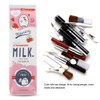 Haofy Cartoon Milk Stationery Bag, Waterproof PU Pencil Case Storage