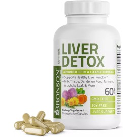 Liver Detox #1 cápsulas Naturales Para Limpiar El Higado Graso Inflamado Mal Aliento 60 Caps
