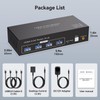 HDMI KVM Switch Dual Monitors 2 Computers KVM Switch 4K@60Hz
