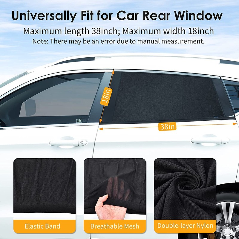 JELLYBABABABY Car Window Shades - Car Sun Screens for Windows