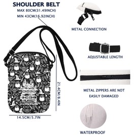 Wizard Book Crossbody Bag Wizard Inspired Gift Wizard Book And Wand Canvas Bag (BLK-POTIONS CB CA)