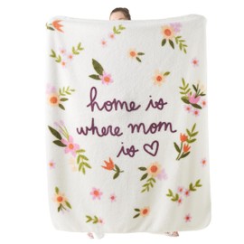 Bedsure Super Soft Warm Blanket for Mom - Lightweight Mom Blankets as Birthday Gifts for Mother, Wife, Grandma from Daughter, I Love You White Throw 50"x60"