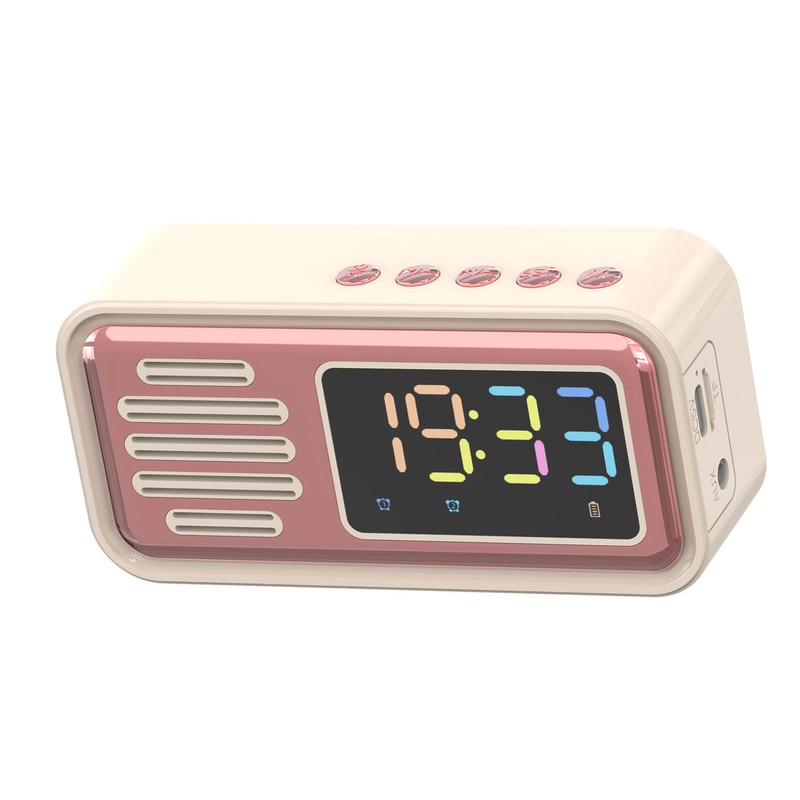 Bluetooth Speaker Portable Innovative Retro Tabletop Alarm Wireless Speaker with