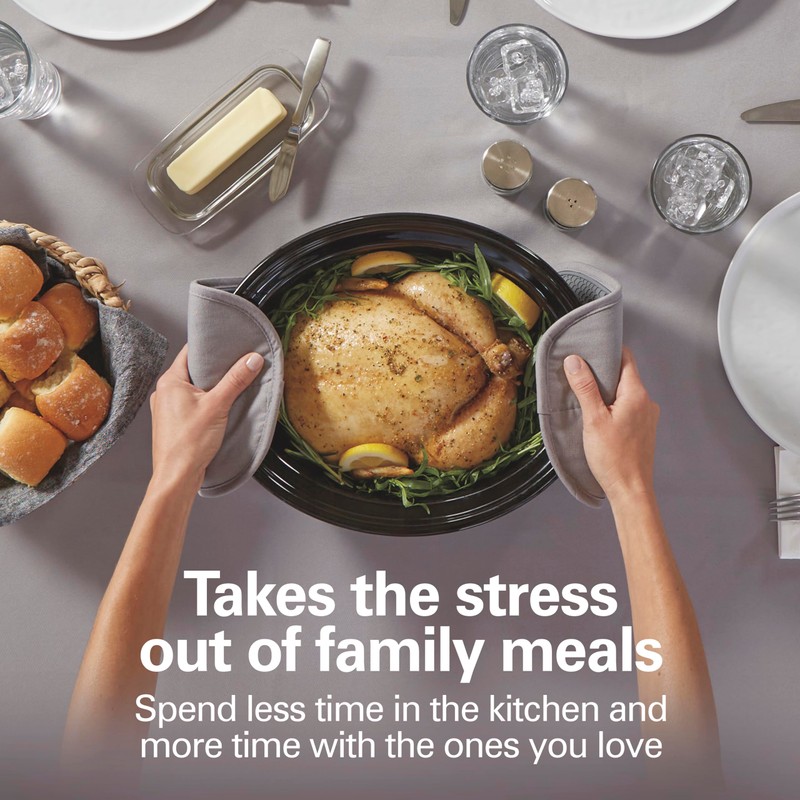 Hamilton Beach 7 Quart Slow Cooker with Folding Handles