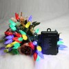 TWINGLEHOME 100LED C6 Lights,Green Wire,Waterproof Battery Case,Multi Functions,Timer,Multi（2 Sets -