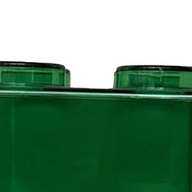 Mumusuki Piggy Bank, Shatterproof Building Block Design Clear Money Saving Box for Storage Home Decor Ornament Gifts (Green)